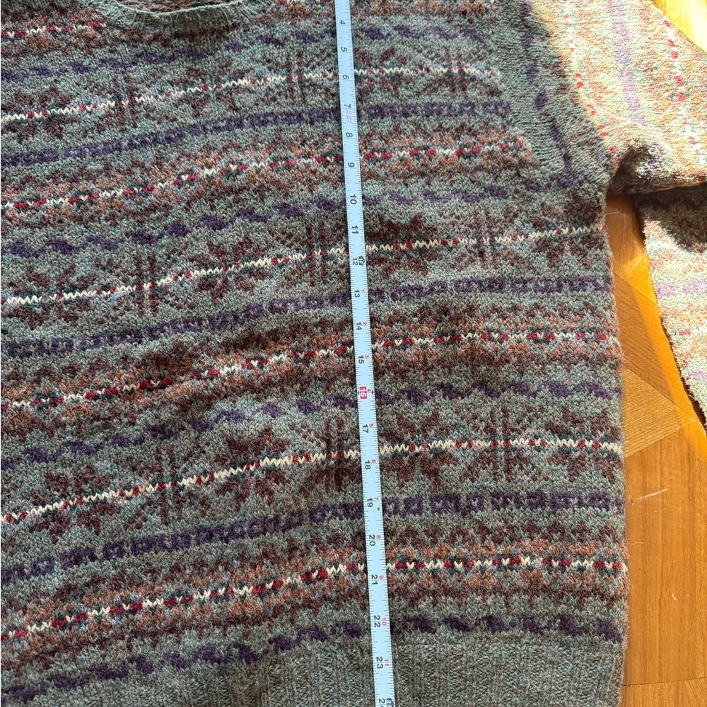 Vintage Ralph Lauren 100% Wool Hand knit Fair Isle Knit - Picture 8 of 9